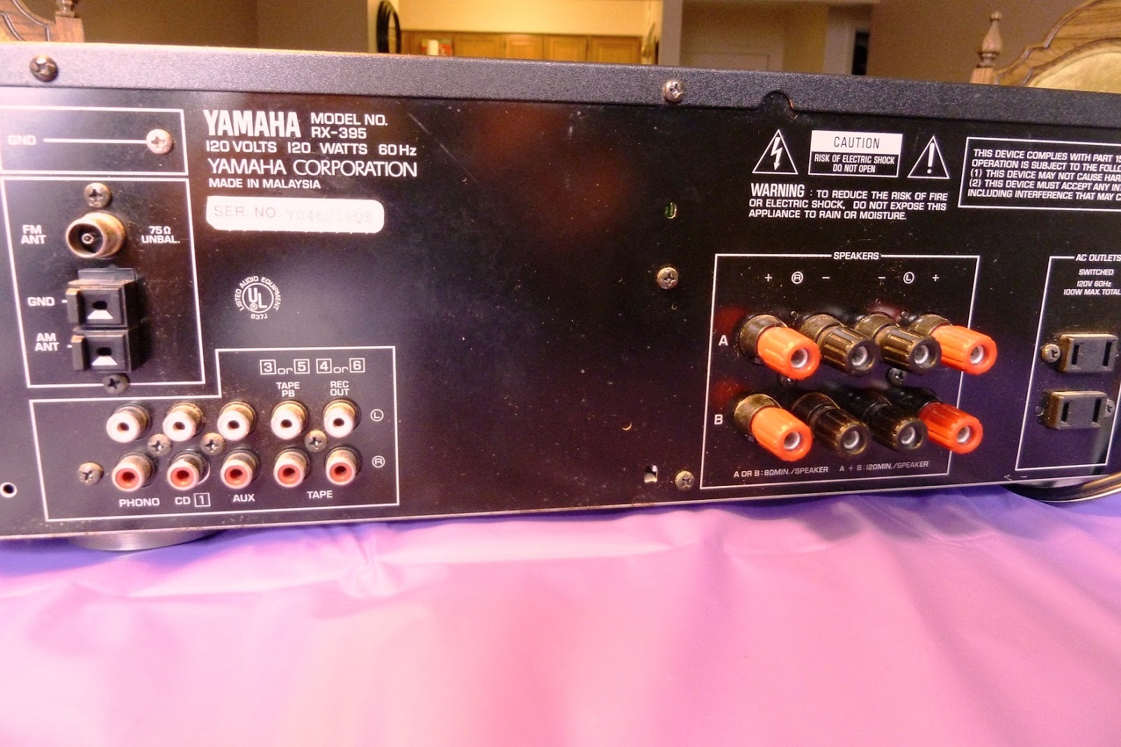 YAMAHA RX-V581 通電確認◎ 現状品 【d30429be】 RAV537 ZP60120 交換用リモコン ヤマハオーディオレシーバー RX